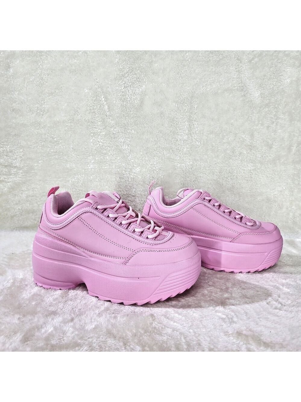 NIB Ultra Cush Baby Light Pink Platform Sneakers - Picture 2 of 7
